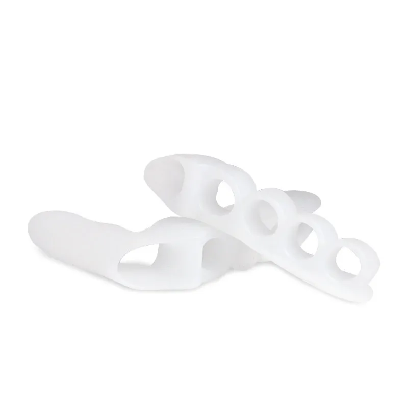 

2pcs Toe Separator 5 Hole Silicone Gel Toe Corrector Feet Thumb Valgus Protector Bunion Adjuster Hallux Valgus Guard Foot Insole