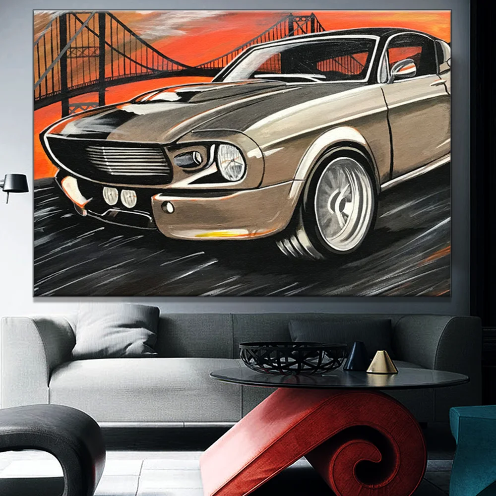 Picture Ford 5D DIY Diamond Embroidery Home Decor Painting Full Square/Round Drill Mustang Car Cross Stitch Wall Art Hobby Gift