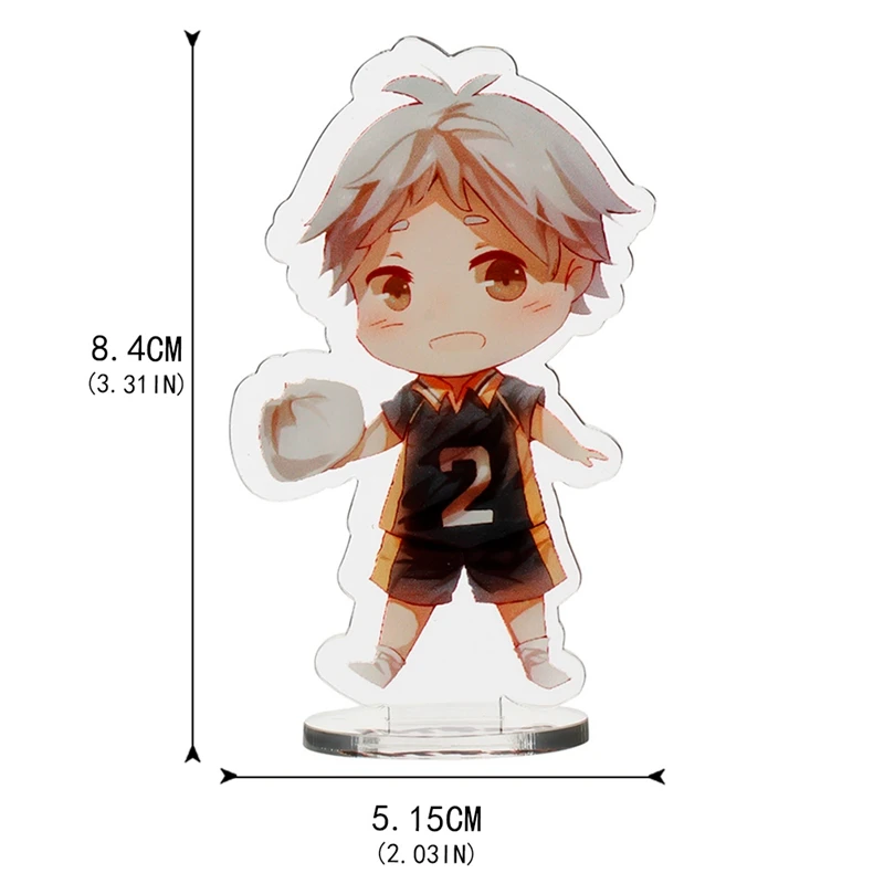 

8.5cm Popular Japan Anime Haikyuu Kawaii Acrylic Desk Stand Figures Model Plater Holder Cake Topper Activities Decor
