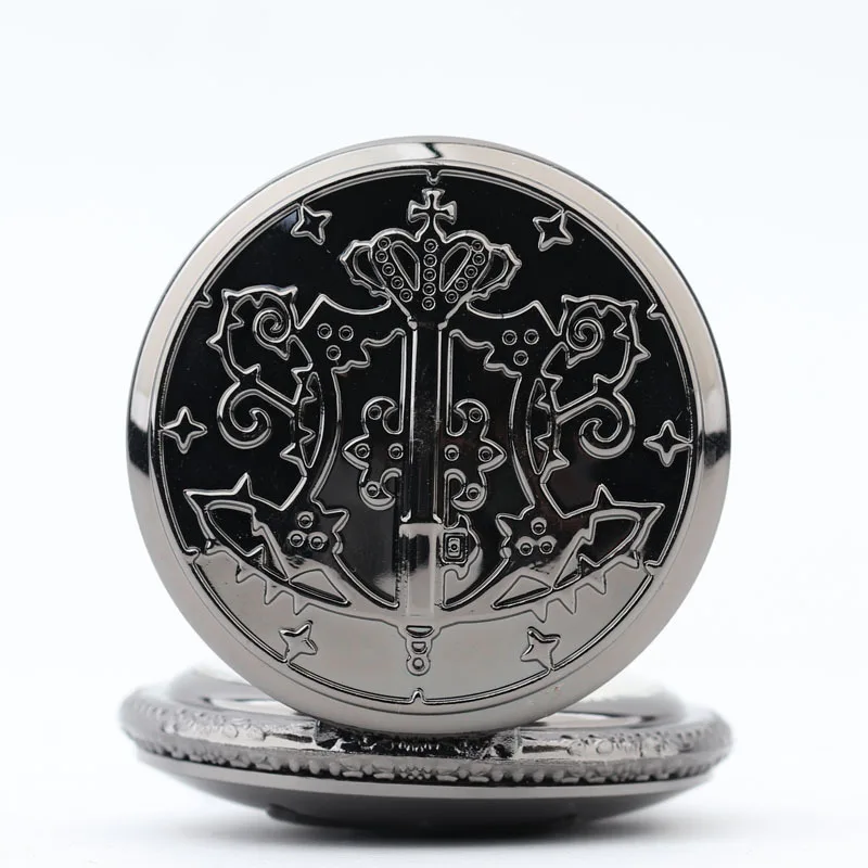 Светящиеся часы Kuroshitsuji черный Батлер кварцевые карманные аналоговые с ожерельем