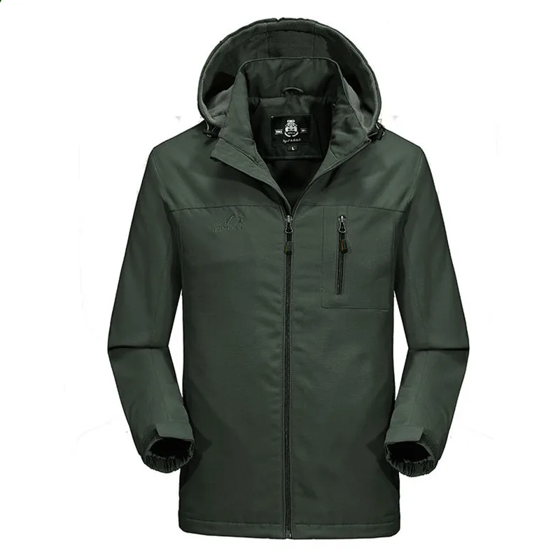 

Men's Military tactical Windbreaker Jacket Fashion Hooded Winter Coat Male Thick Warm Mens Outdoors Jacket Windproof Parka Men