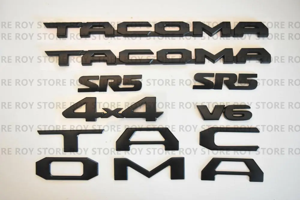 Для 16-18 Tacoma Tag матовая черная дверь эмблема наклейка значок табличка 12 шт |