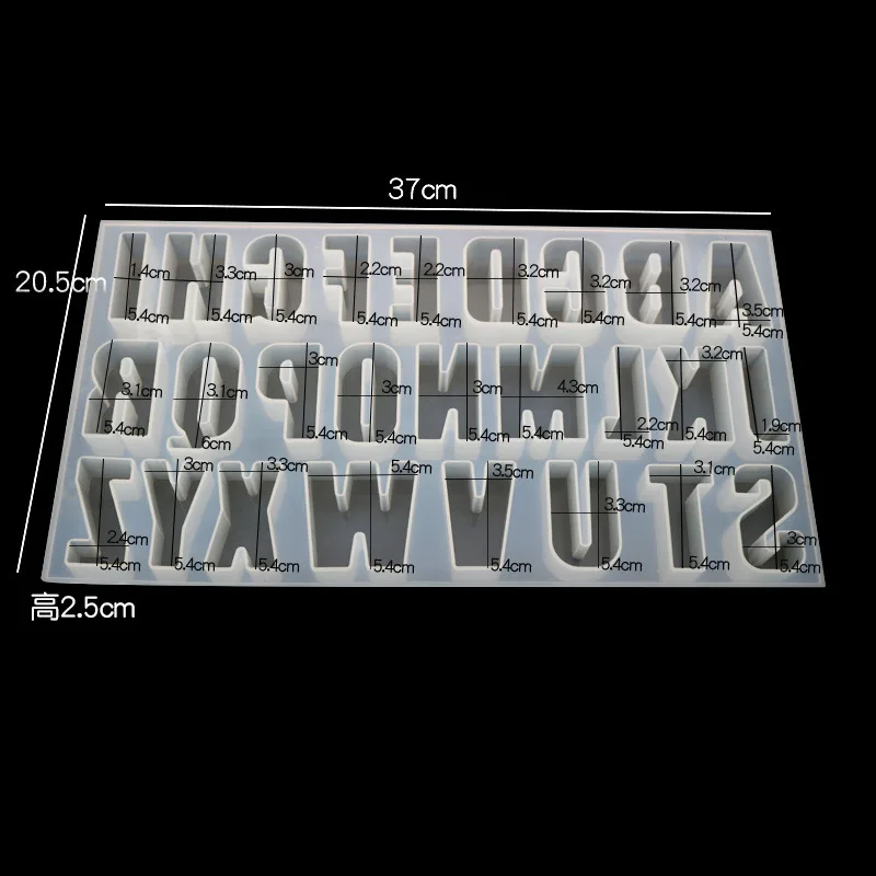 

DIY Crystal Glue Mold Capital Letter Mould Mirror Handmade Pendant Creative Jewelry Making Molds