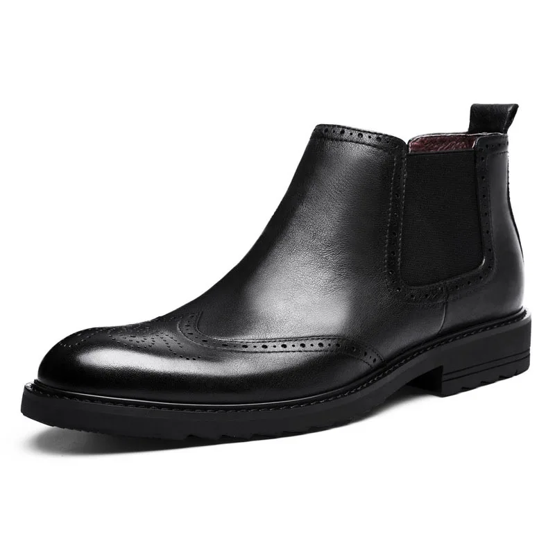 Мужские шорты в Европейском стиле модные ботинки челси с круглым носком