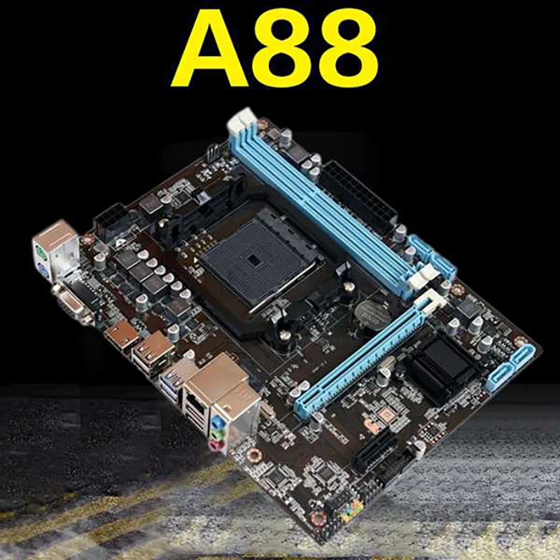 

A88 Motherboard FM2+ All Solid State 8+24 Pin 906FM2+904 PCI Express 16X SATA III 16G DDR3 Memory for Desktop