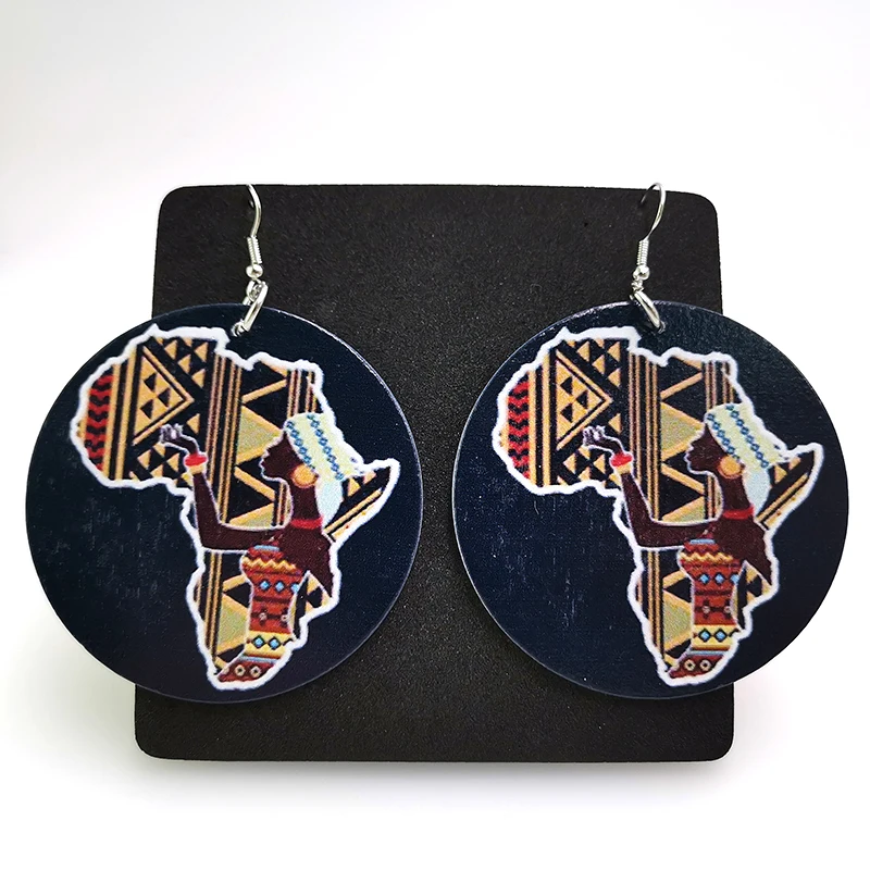 YD & YDBZ африканские висячие серьги женские деревянные Деревянные ювелирные