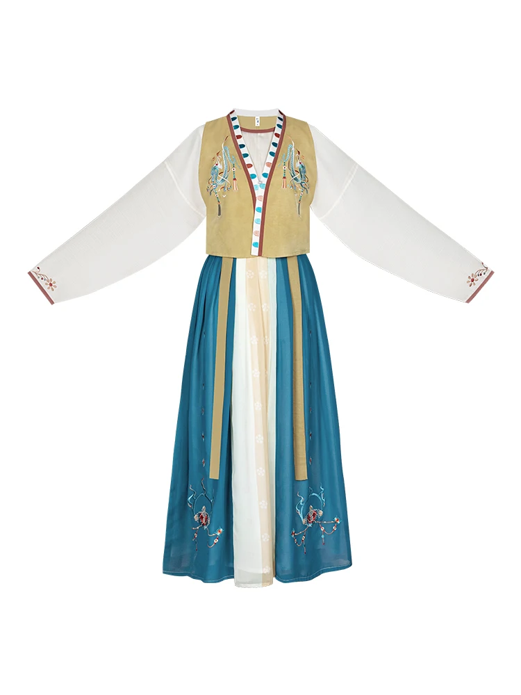 

Новый костюм ханьфу в китайском стиле, Женская сказочная одежда, танцевальные сценические костюмы, одежда старой династии Тан