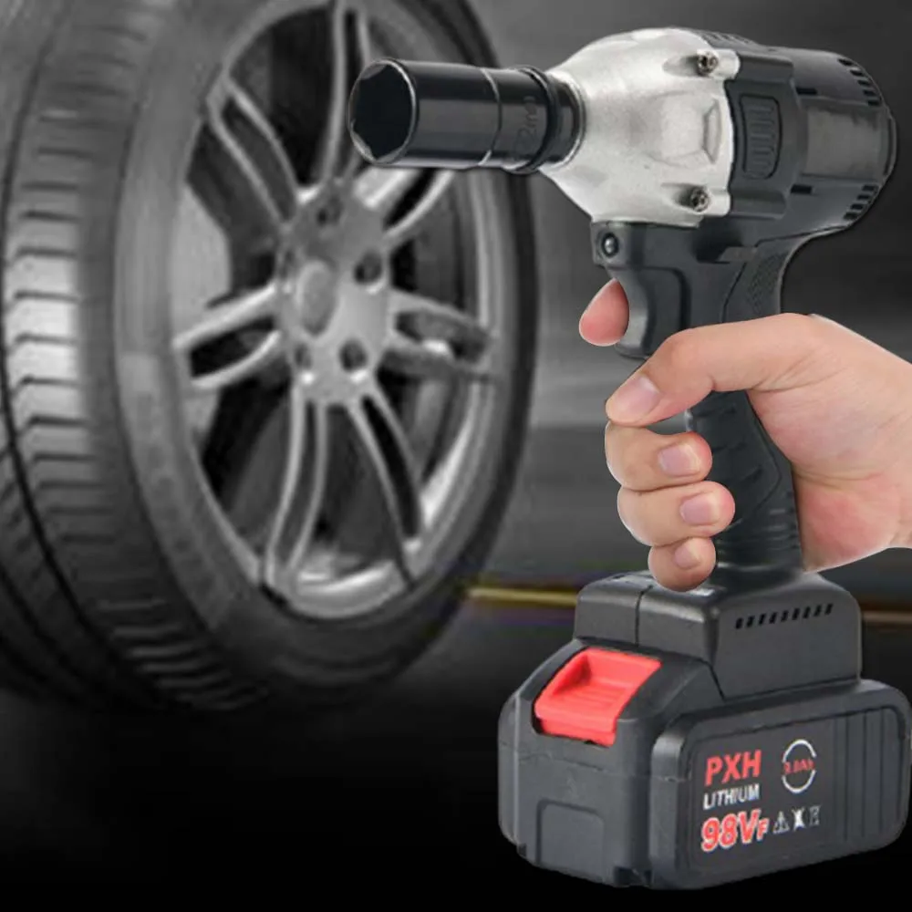 Llave de impacto de bater&iacute;a de litio recargable, sin escobillas, 98V, est&aacute;ndar de EE. UU.-5