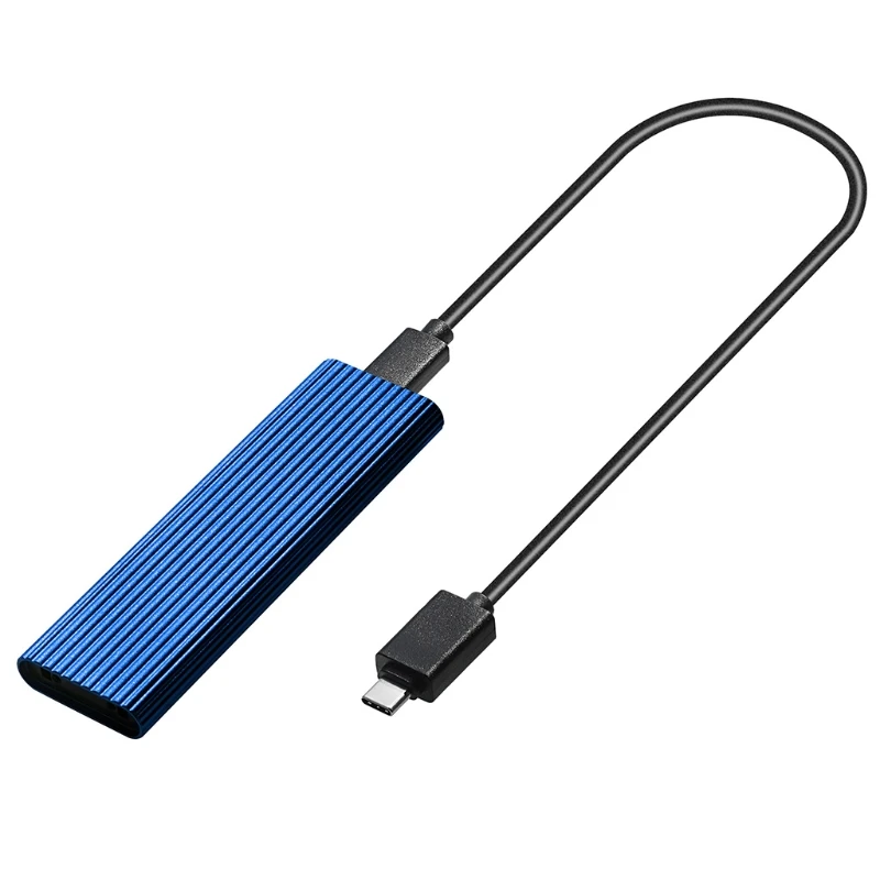

M.2 SATA NVME to USB C USB 3.1 Dual Protocol 10Gbps Hard Drive Enclosure Disk with USB-C to USB-C Cable 22cm