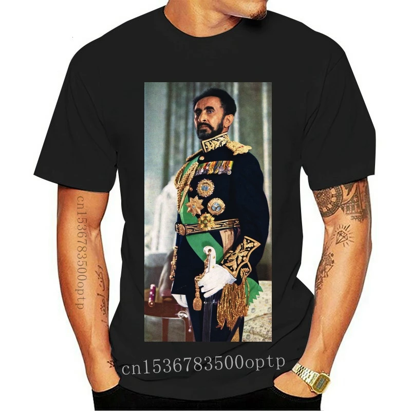 

New Emperor Haile Selassie Ethiopian Emperor Selassie Ethiopia T-Shirt High Quality Tee Shirt