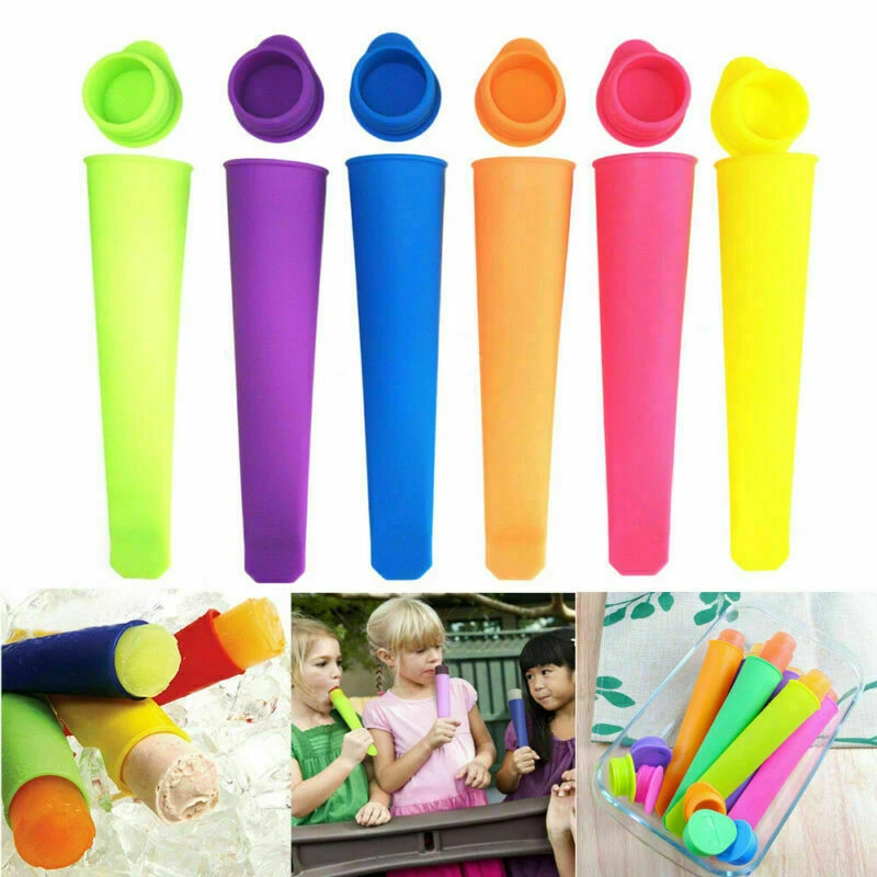 1pcs Rainbow Silicone Ice Tube Mold Push Up Frozen Stick Cream Pop Yogurt Jelly Lolly Maker Mould Popsicle Moulds 15X3.5cm - купить по