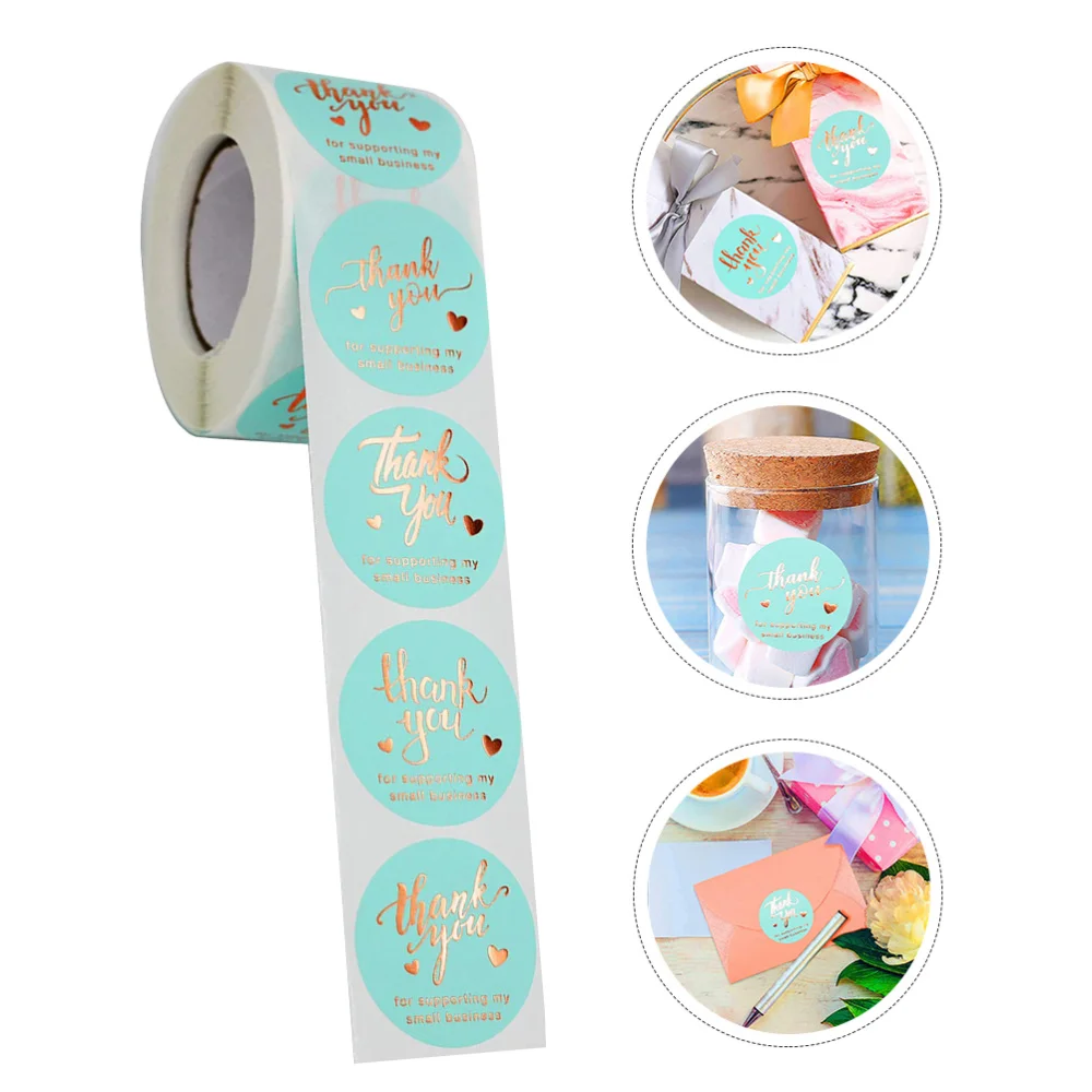 

500Pcs/Roll Thank You Sticker Decorative Label Gift Wrapping Decal Sealing Decal