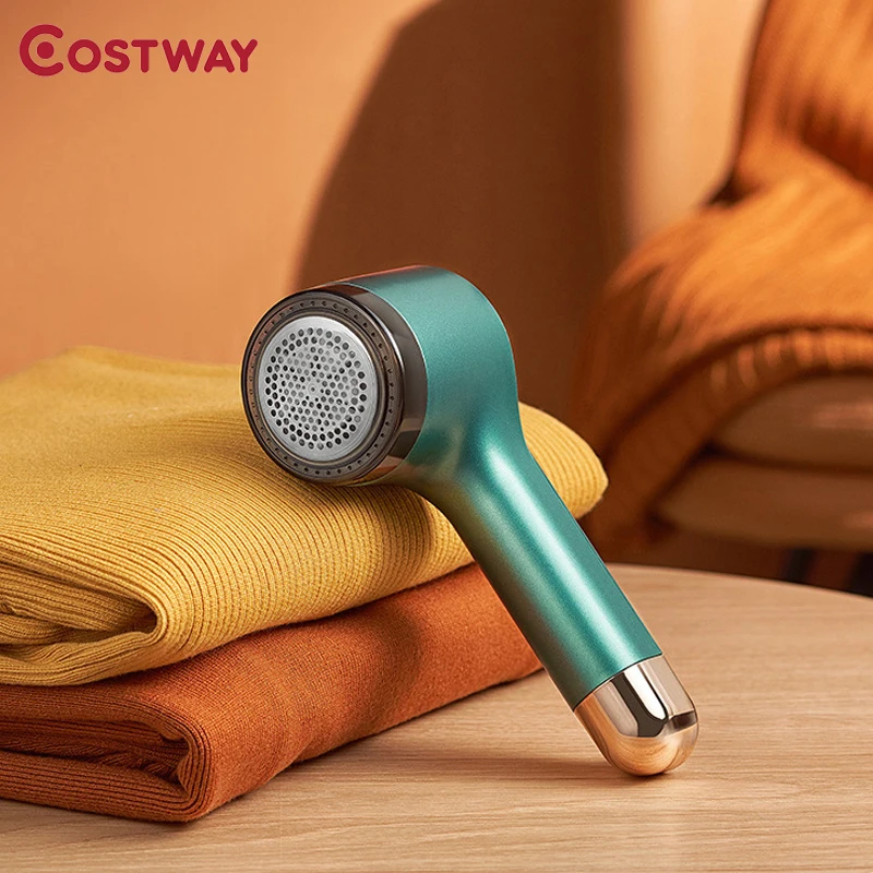 

COSTWAY New Portable USB Clothes Lint Remover Fuzz Fabric Tool Coat Hair Removal Ball Woven Coat Shaver Pilling Sweater Trimmer