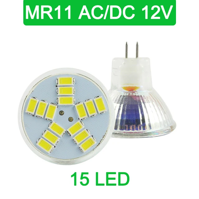 MR16 Светодиодный точечный светильник MR11 Светодиодный светильник AC 12 В 220 В 6 Вт SMD 2835 Светодиодный светильник Лампада Точечный светильник декоративная ампула теплый белый холодный белый - Испускаемый цвет: MR11 ACDC 12V