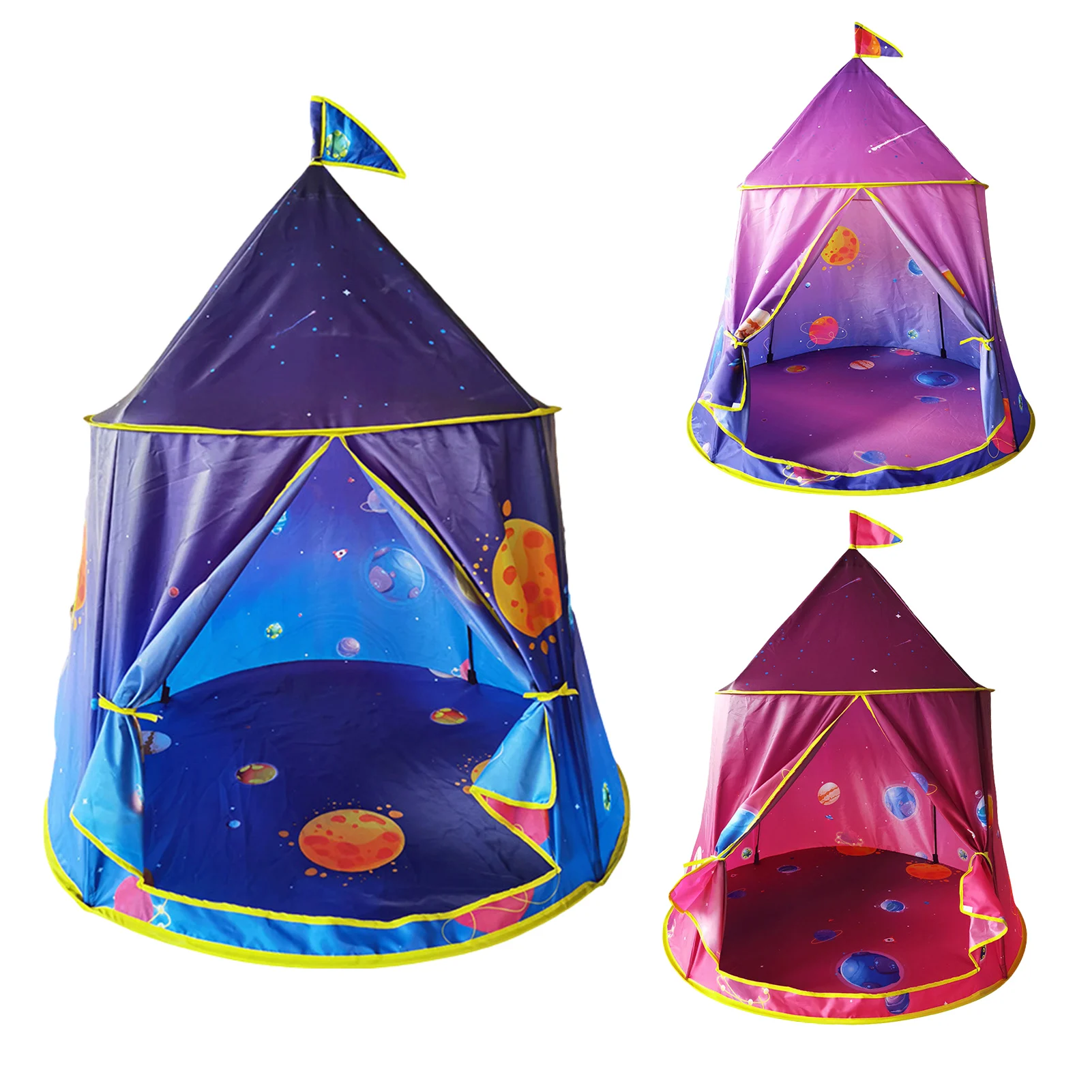 

Kids Play Tent Space World Fun Tent Playhouse Indoor Privacy Yurt Tent For Kids Children Indoor Outdoor