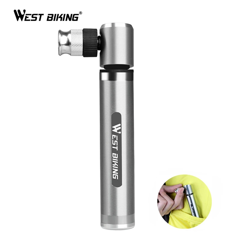 WEST BIKING 89 г портативный мини велосипедный насос MTB горный велосипед насос 160 фунтов/кв. дюйм высокое давление велосипедный ручной воздушный насос мяч шин