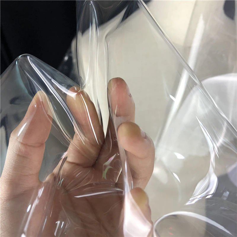 

0.1mm PVC Ultra-transparent TPU Fabric Super-perspective Clothing Windbreaker Waterproof Thin Crystal Wrapped Plastic Cloth
