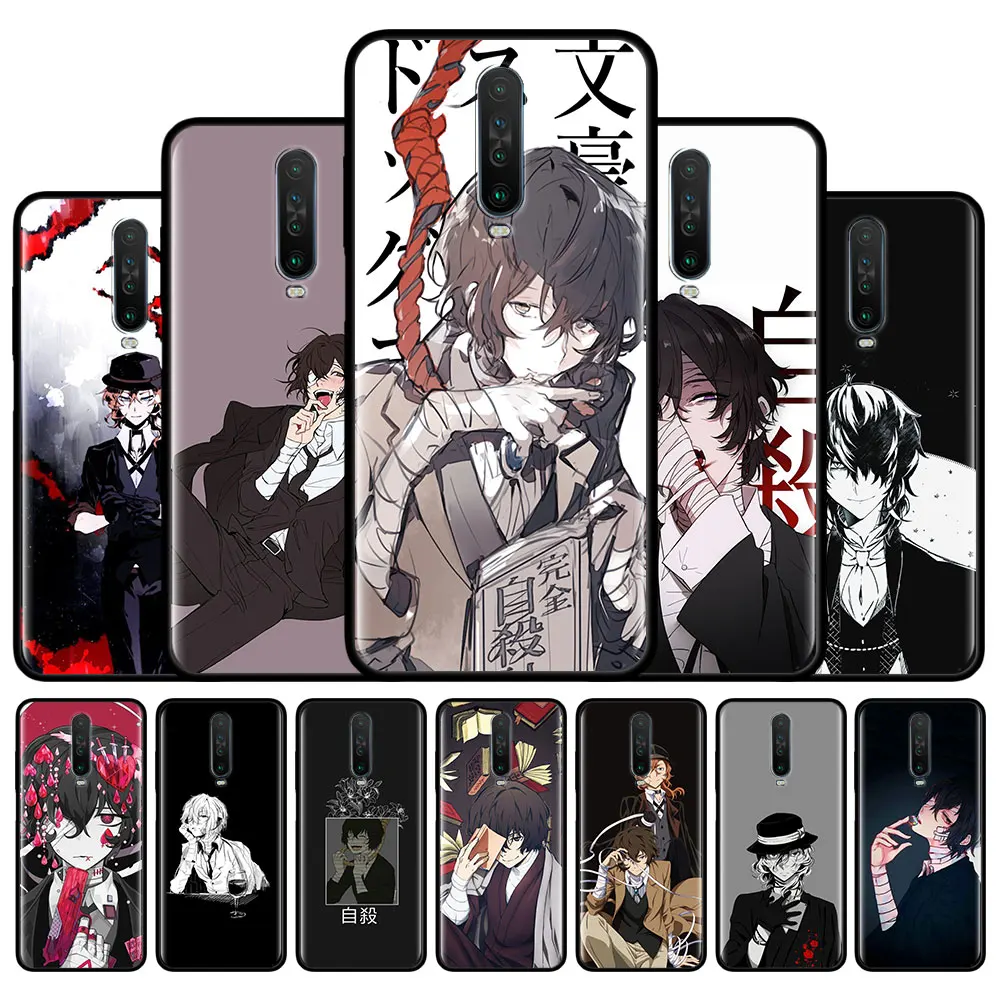 Silicone Case For Xiaomi Redmi Note 9 9S 8 8T 9 Pro 7 Redmi 9 9A 9C 8 8A 7 7A 6 6A Cover Fundas Bungou Stray Dogs Dazai Osamu