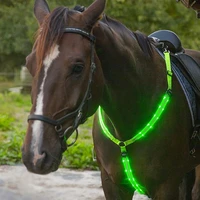 adjustable horse led light harness nylon chest belt webbing lights night safe horse riding equipment racing equitation belt
