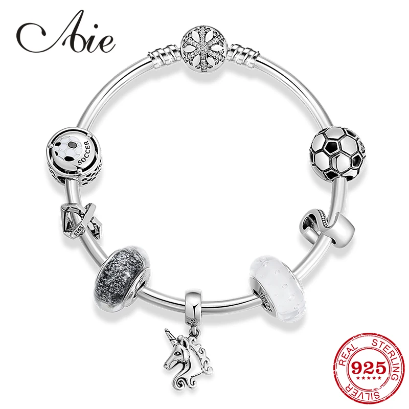 Лидер продаж браслеты из стерлингового серебра 925 пробы с шармами для занятий
