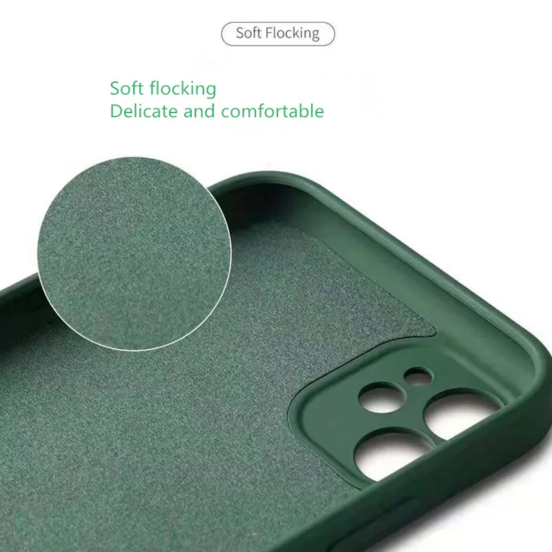 

2020 new product hot sale suitable for Apple 12 liquid silicone mobile phone case 12mini fine hole lens iphone11Promax protectiv