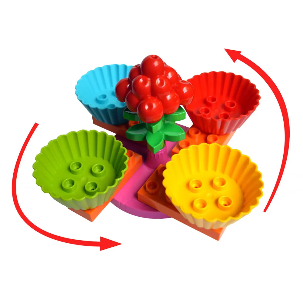 Большой блок поезд парк большие строительные блоки колесо обозрения горка