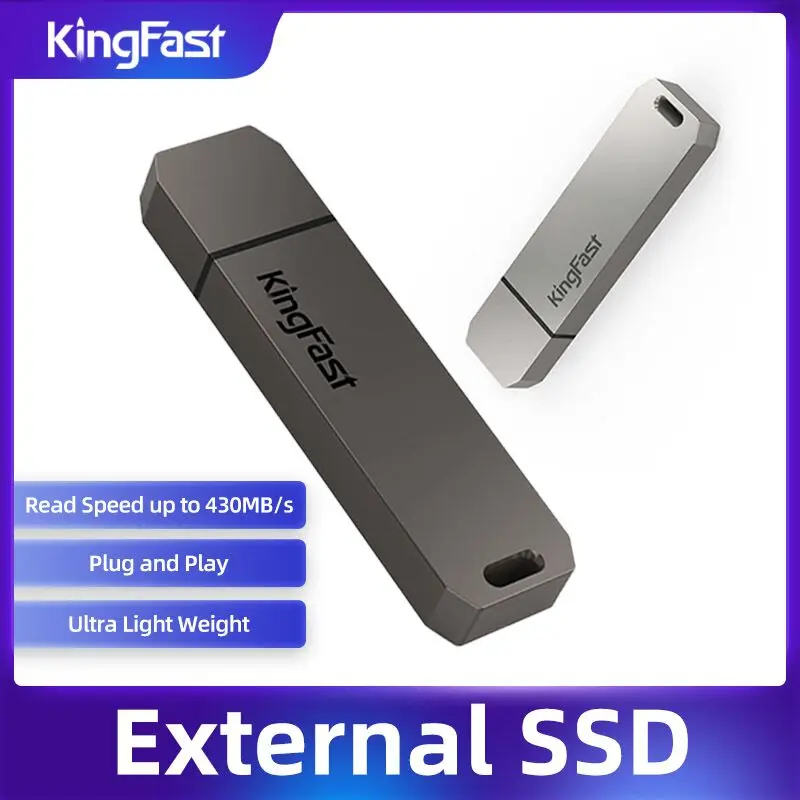 Внешний твердотельный накопитель KingFast 1 ТБ внешний HD 64 ГБ 128 256 512 USB 3.2 Портативный