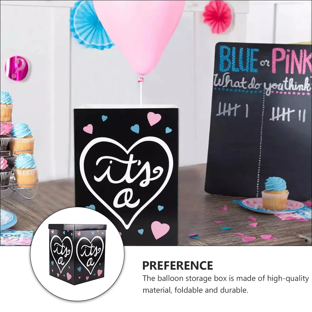 

1pc Lovely Decorative Foldable Gender Reveal Folding Box Baby Shower Box for Baby Shower Party