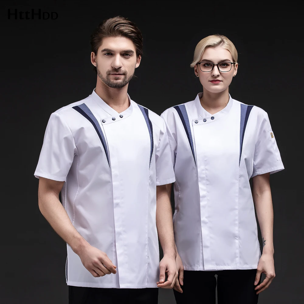 

Оптовая продажа, рабочая одежда высокого качества, куртка шеф-повара, одежда для обслуживания отеля, магазин суши, Рабочая форма, топы с коро...
