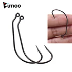 Bimoo, 50 шт., Высокоуглеродистая сталь, встроенный крючок под червя, для ловли окуня, Мормышка, крючок, таксы, оснастка, рыболовные крючки