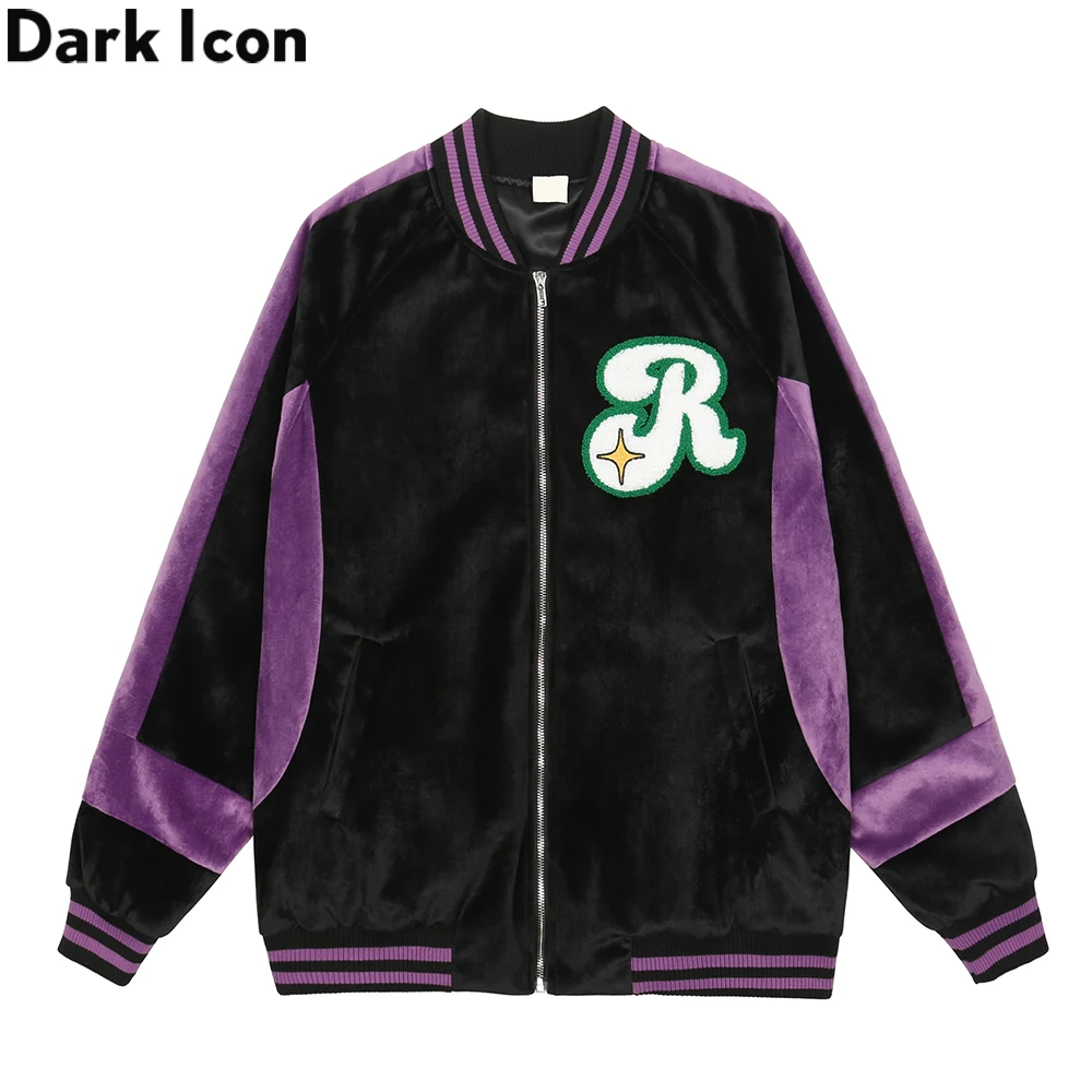 

Dark Icon Vevelt Patchwork Embroideried Jackets Men Winter Thick Men's Coats