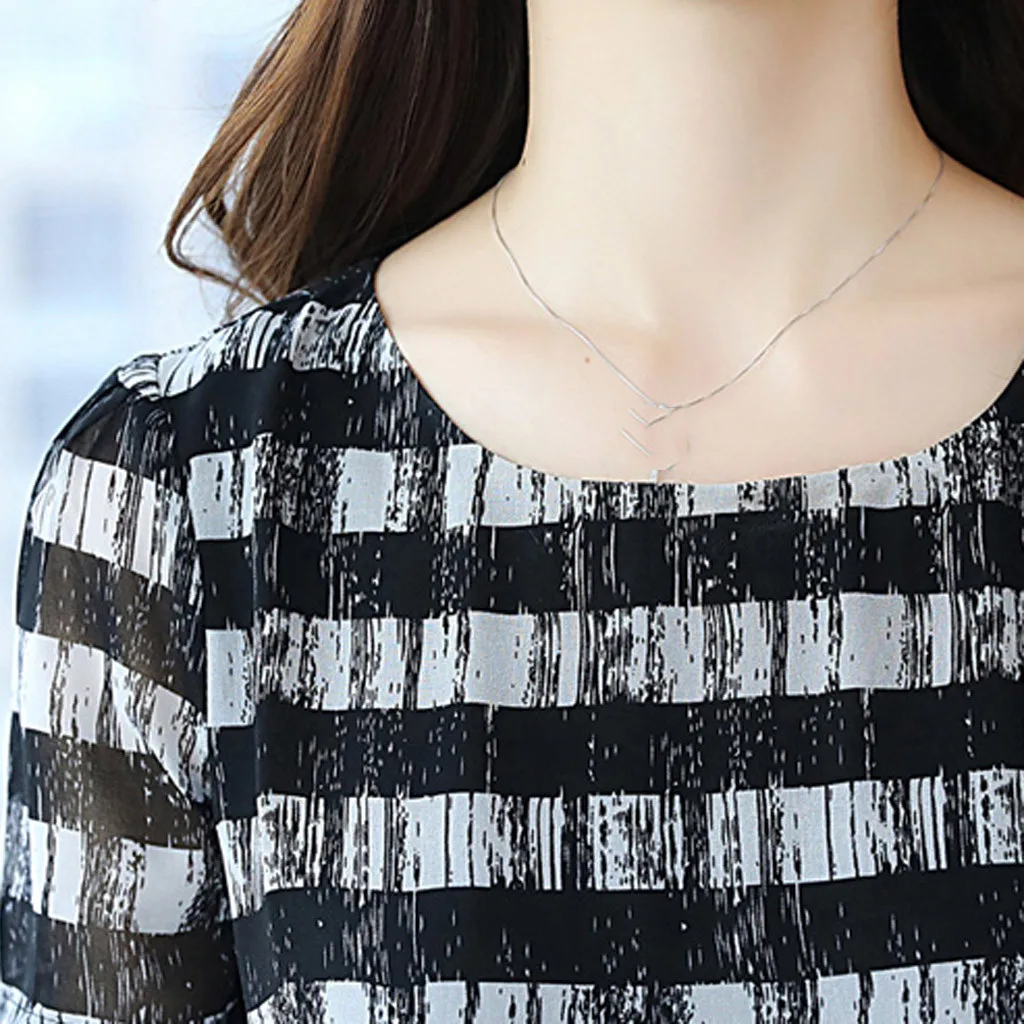 SAGACE элегантные женские платья в полоску с круглым вырезом платье коротким