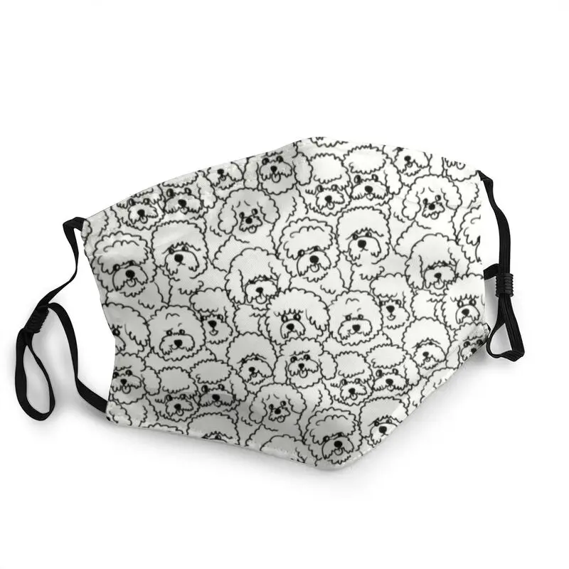 

Oh Bichon Frise Dog Washable Unisex Adult Mouth Face Mask Pet Puppy Anti Dust Haze Protection Cover Respirator Mouth-Muffle