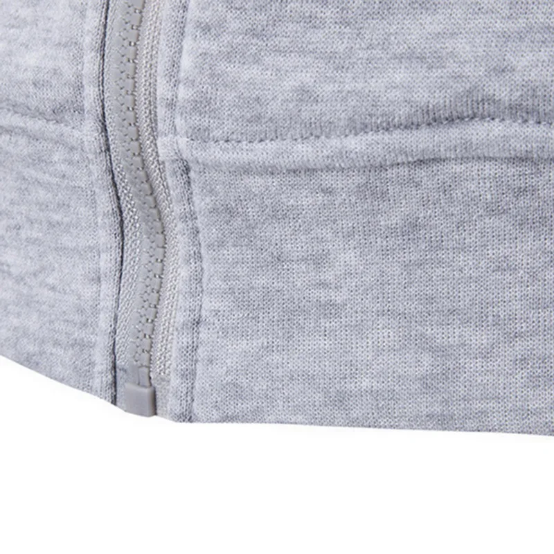 CYSINCOS Pocket Solid Hooded Cardigan Men Zipper Autumn Black Hoodies Coat Men Long Sleeve Sweatshirts Male Jackets Streetwear