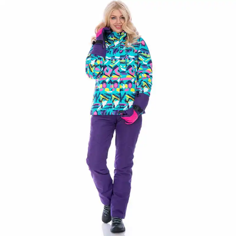 ski suits 1 Зимний женский костюм Женский горнолыжный Костюм High Experience горнолыжный костюм женский,лыжный костюм женский,горные лыжи горнолыжный костюм,сноуборд костюм горнолыжный,womens ski suits,куртка горнолыжная - Цвет: ski suits 1