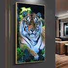 Плакаты на холсте с изображением дикой природы тигра, настенная живопись, африканская изображение животного на стене для гостиной, домашний декор