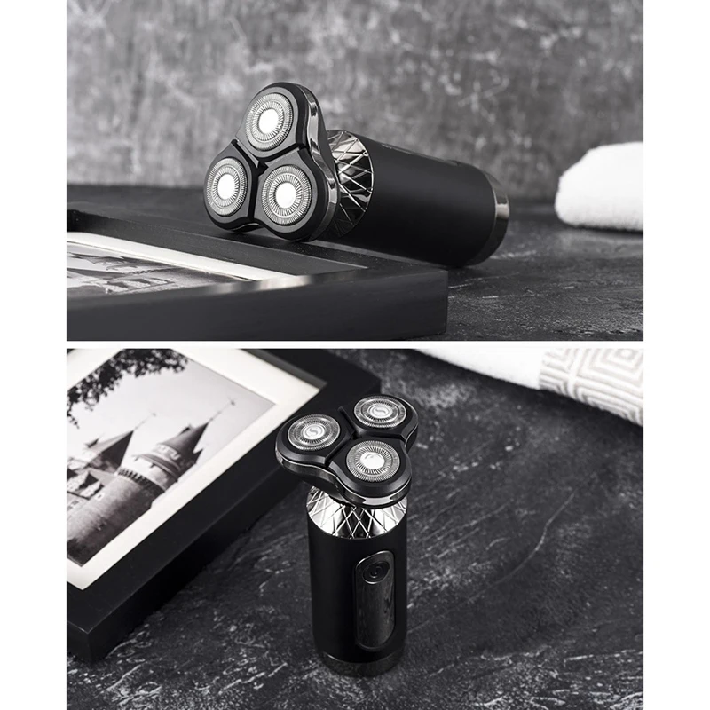 

Electric Razor For Men, Rechargeable Wet And Dry Ipx7 Waterproof Men'S 3D Rotary Shaving Razor