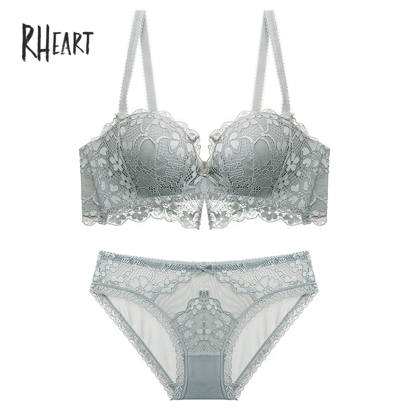 Комплект женского кружевного нижнего белья с чашкой пуш ап|Комплекты белья| |
