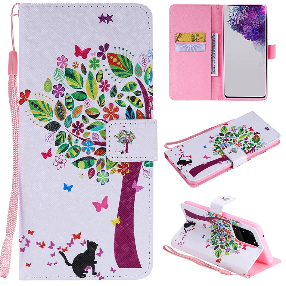 Чехол книжка с кошельком из искусственной кожи для Samsung Galaxy S20 S10e S10 S9 S8 S7 S6 Edge J3 J5 J7