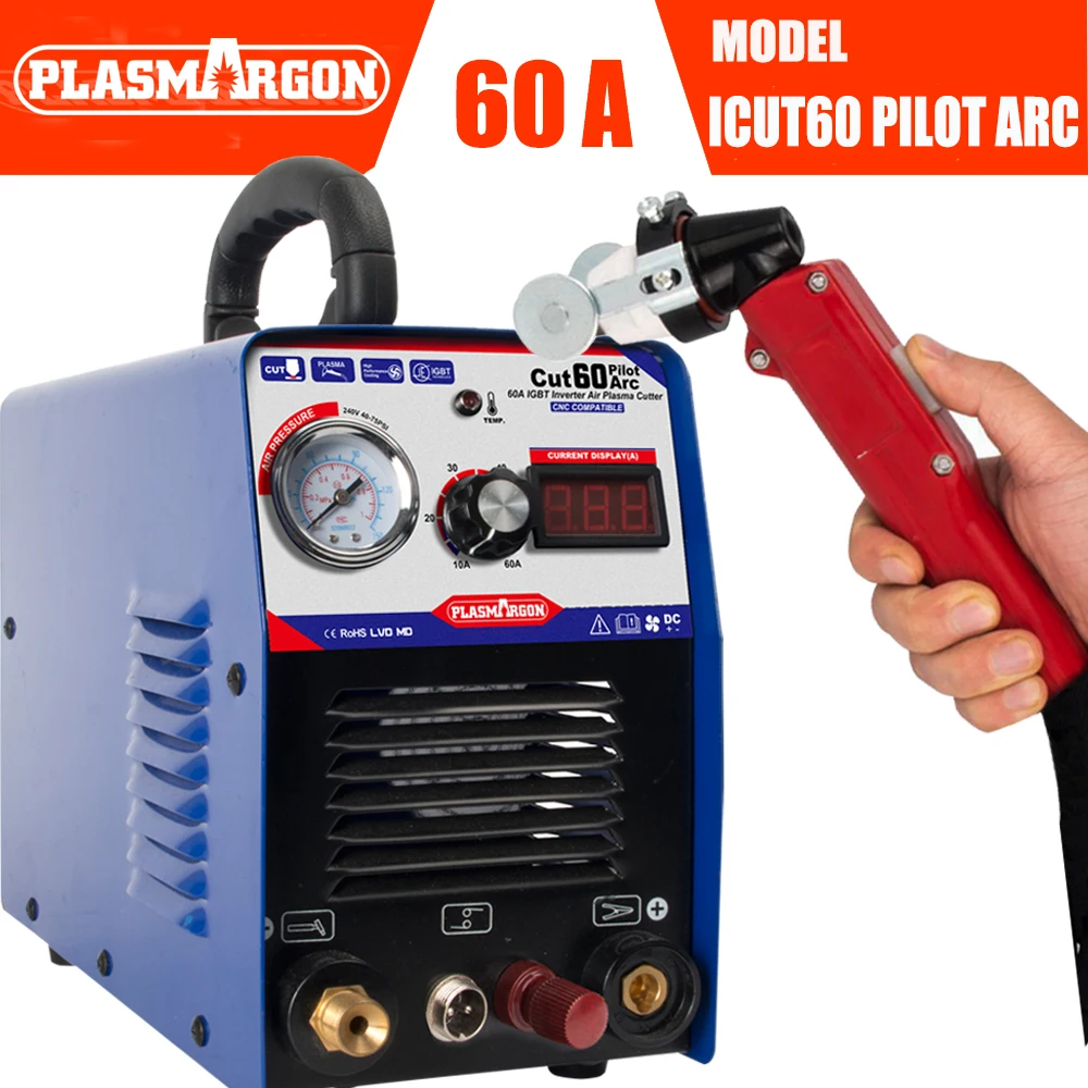 Совместимый с ЧПУ аппарат для плазменной резки пилотной дуги iCUT60P максимальный