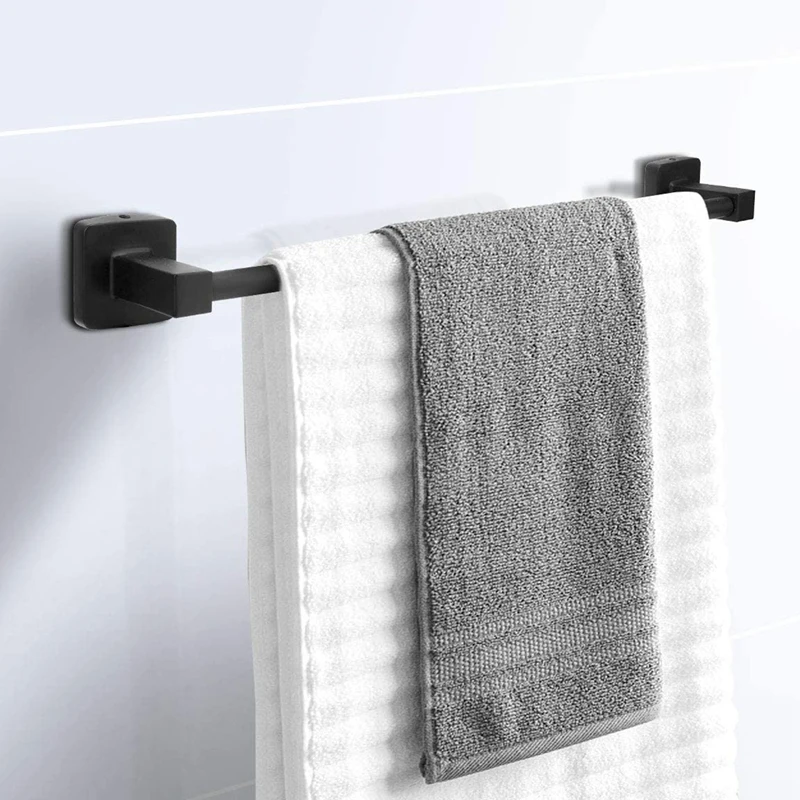 

Bathroom Hardware Set 4 Pieces,Towel Bar Set Stainless Steel, Includes 17in Towel Bar, Towel Ring, Robe Towel Hooks