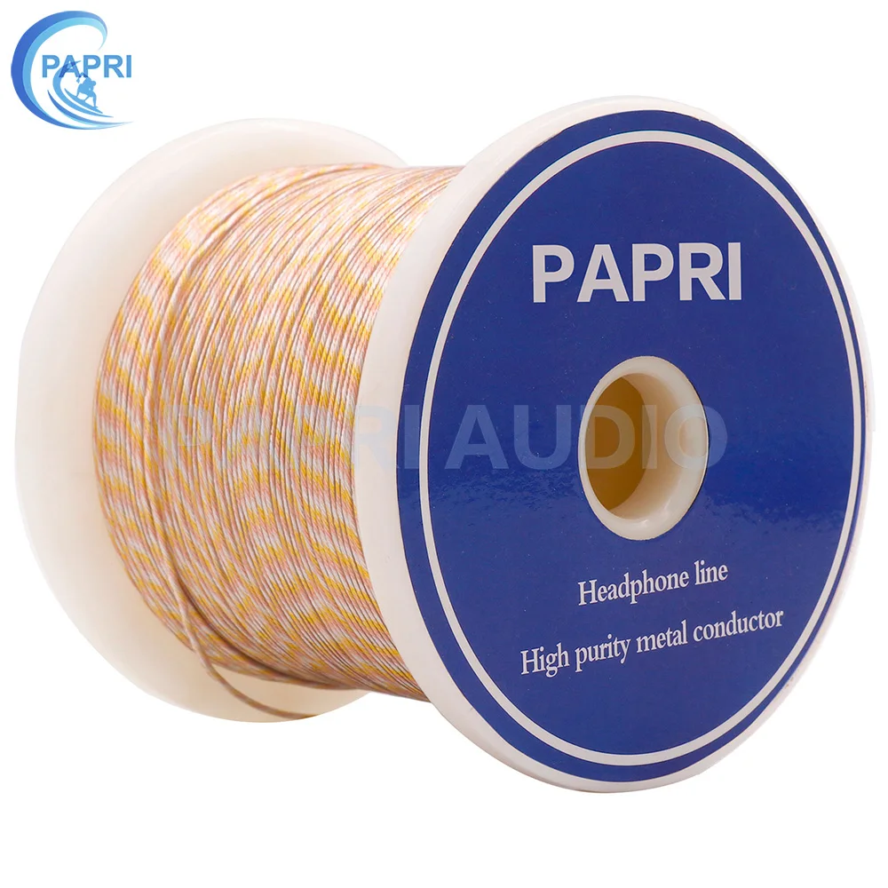 Обновленный кабель для наушников PAPRI MM06 DIY 6N OCC + Посеребренная позолоченная