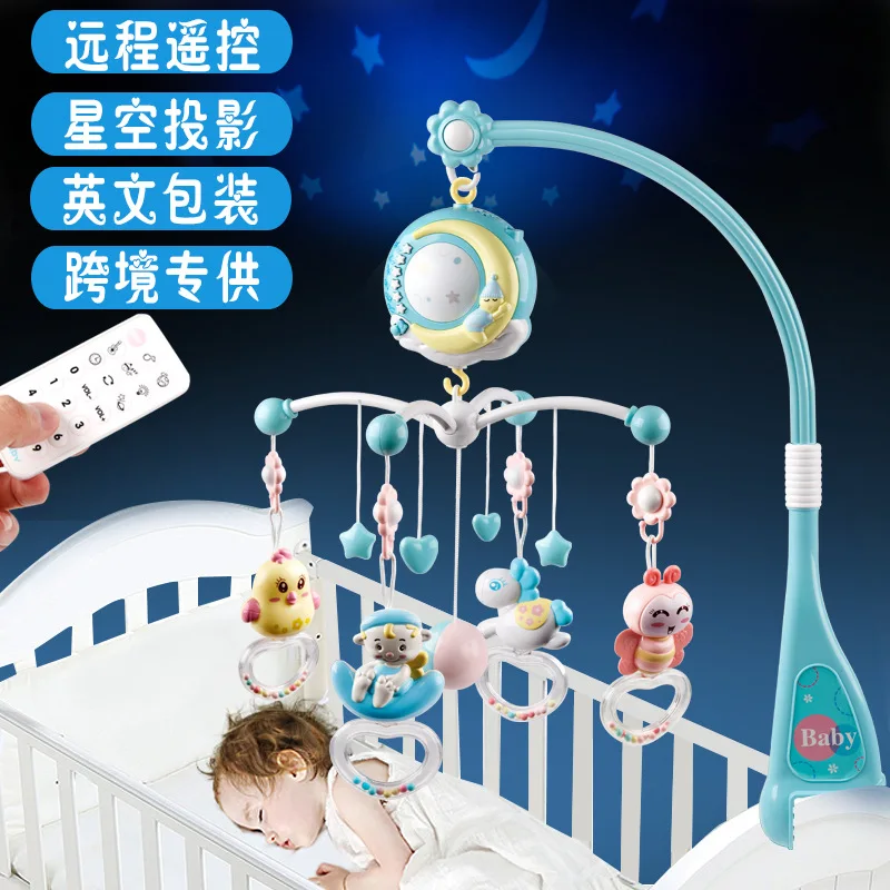 Baby Toys Crib Mobiles Rattles Music Educational Bed Bell Carousel for Cots Projection Infant 0-12 Months Newborns |