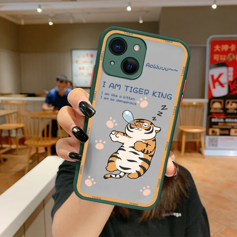 

Sleeping Tiger Liquid Case For iPhone 13 12 Pro Max Mini 11 Pro Max X XR XS MAX SE2020 8 7 Plus 6 6S Plus Soft Phone Back Cover
