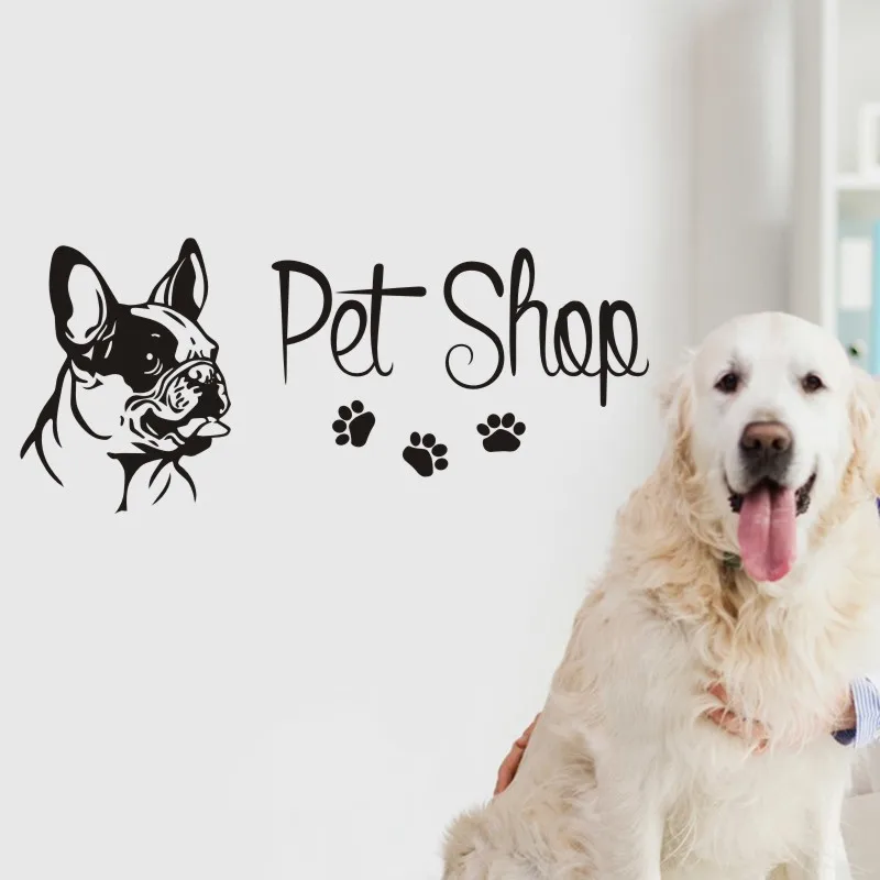 

Dog Grooming Salon Pet Shop Sticker Decal Posters Vinyl Wall Art Decals Parede Decor Mural Pet Shop Sticker