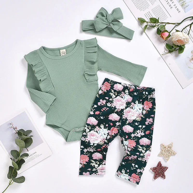 

Детский комбинезон с длинным рукавом и оборками, на весну-осень