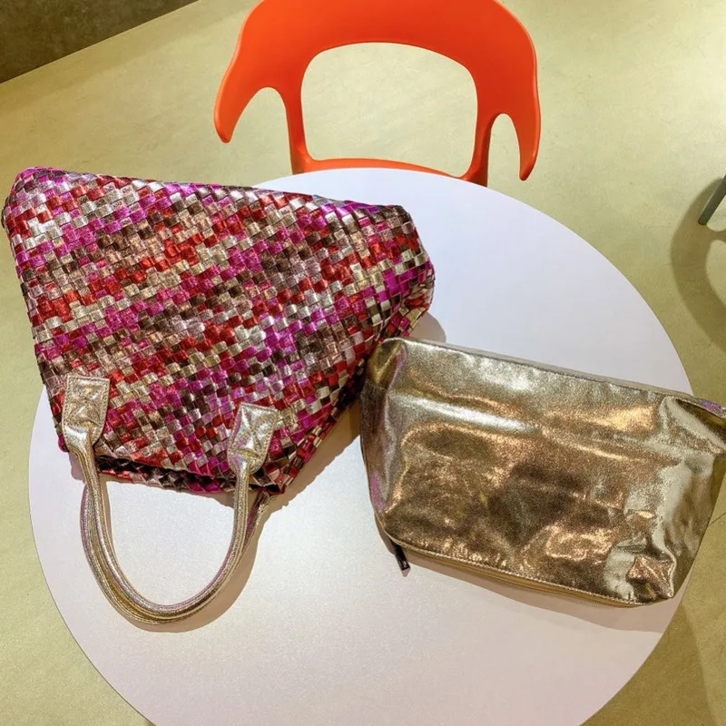 

[BXX] Vintage PU Leather Weave Bags For Women 2021 Fashion Branded Shoulder Hand Bag Lady Trend Handbags and Purses HQ877
