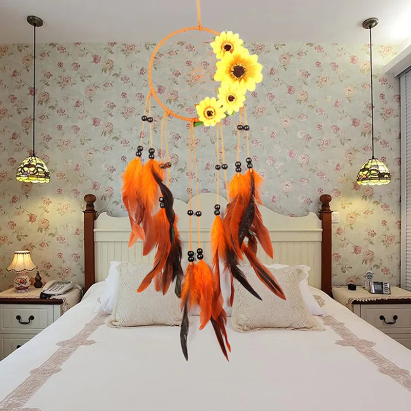 Подсолнух Ловец снов Автомобильное зеркало заднего вида аксессуары для