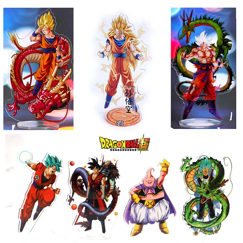 

Dragon Ball Z Surrounding Son Goku Vegeta IV Majin Buu Beerus Super Saiyan Anime figure Acrylic Stand up Ornaments kids toys