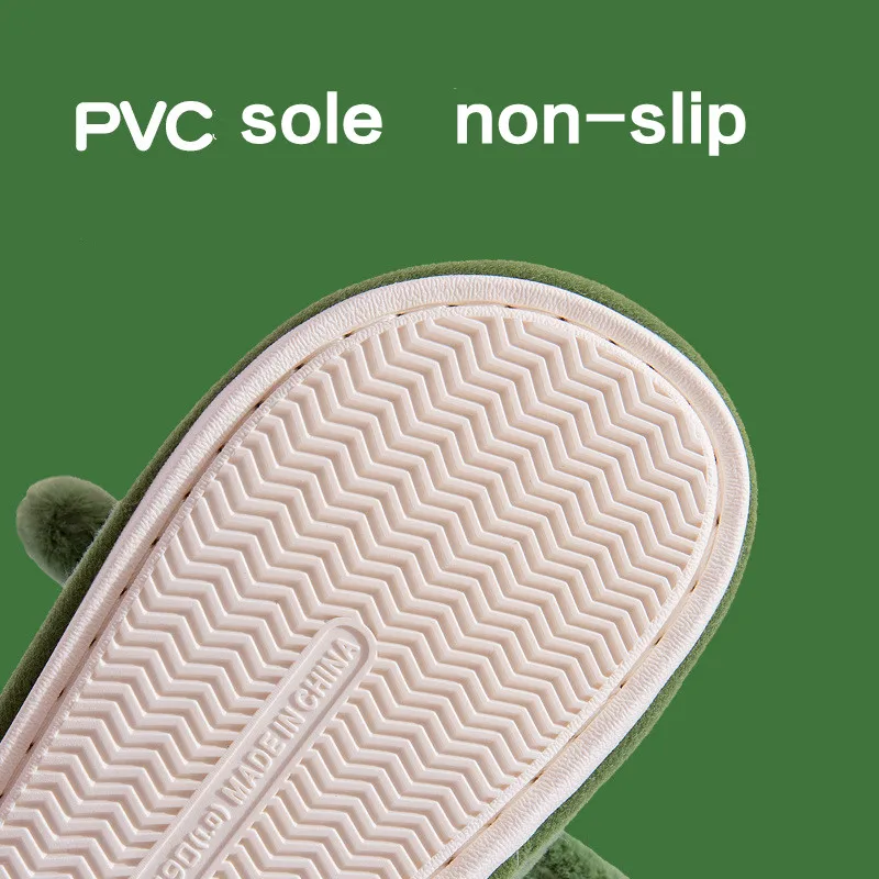 Симпатичные домашние Короткие Плюшевые Теплые мягкие хлопковые детские тапочки